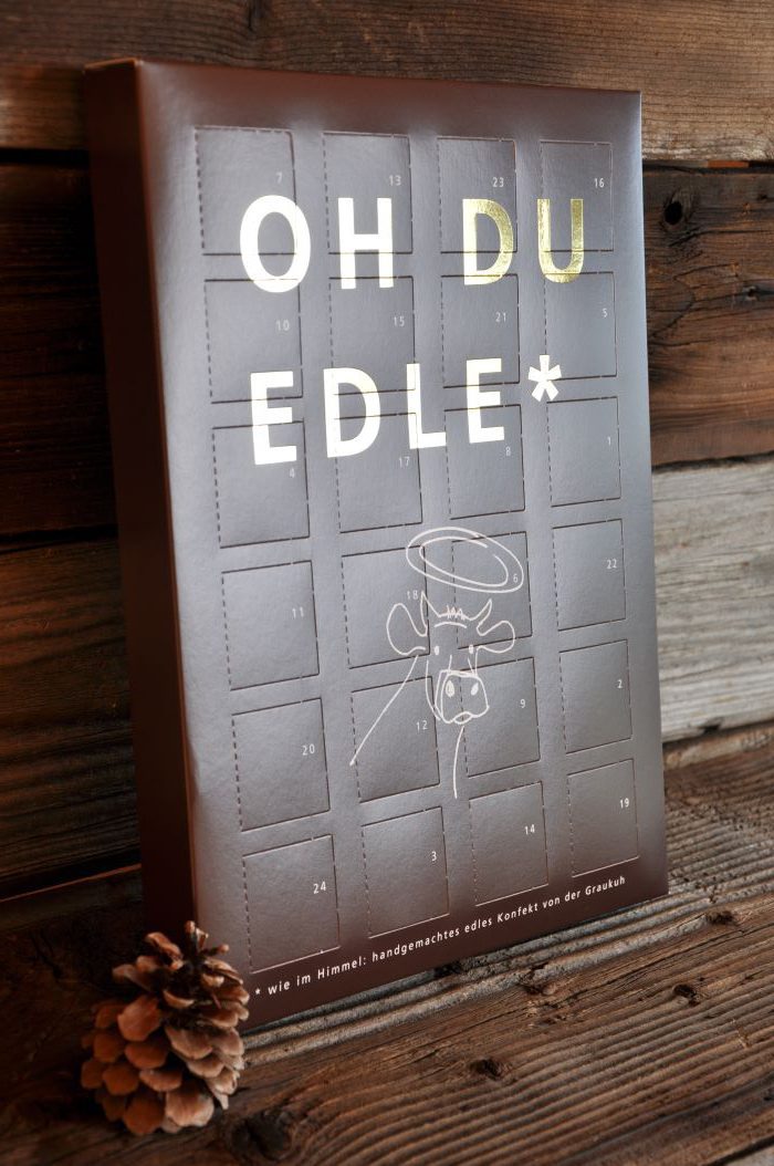 Adventkalender mit edlen handgemachten Pralinen