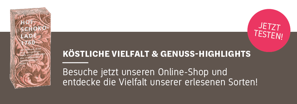 bild banner mit einer tafel tiroler edle schokolade 